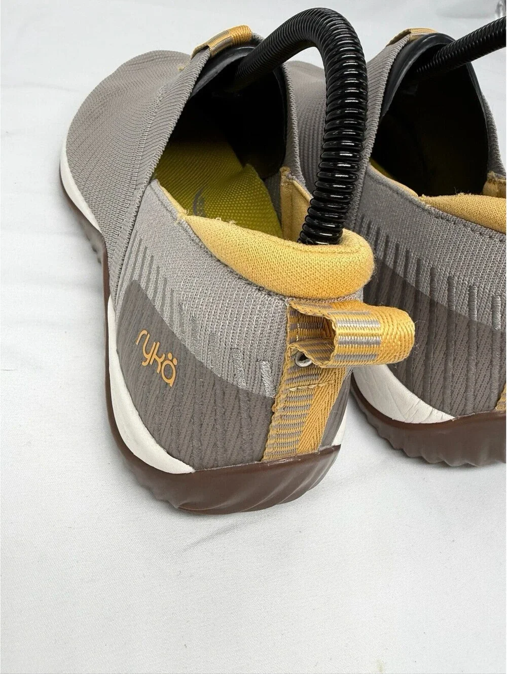 Ryka Echo Knit Slip On Sneakers Comfort Gray Fabric Slip on Womens Size 9.5 M